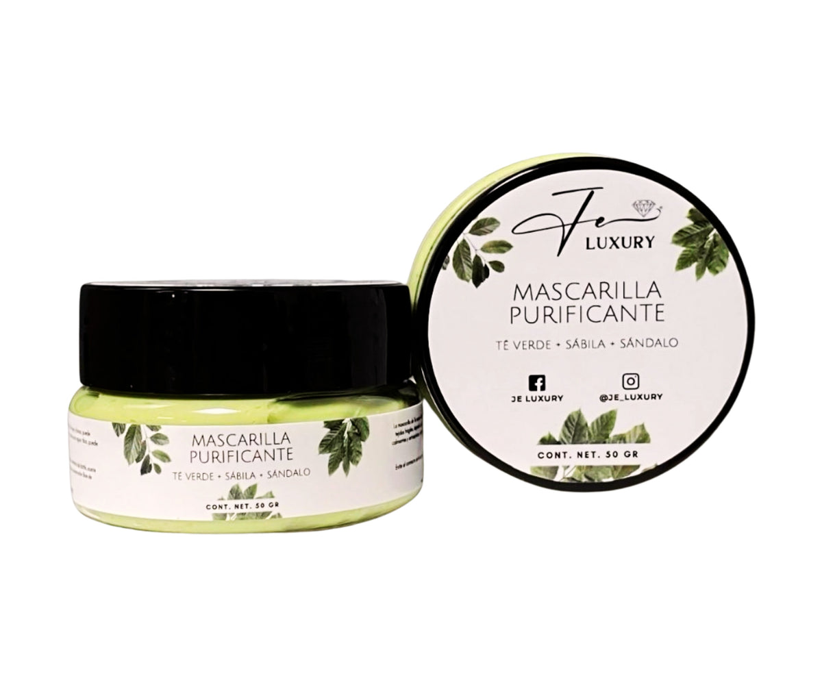 Mascarilla Facial de Té Verde y Sándalo